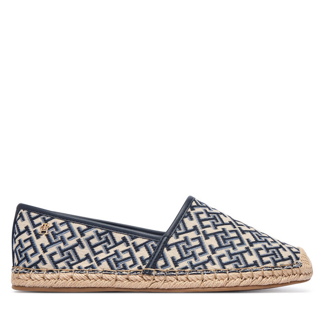 Espadryle Tommy Hilfiger Th Monogram Jacquard FW0FW09501 Brązowy - kobiece