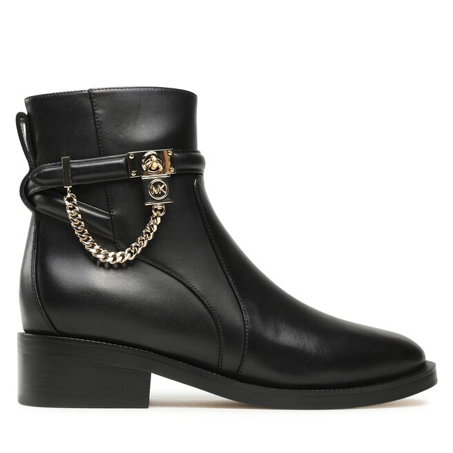 Botki MICHAEL Michael Kors Hamilton Flat Bootie 40F3HAME5L Czarny - kobiece