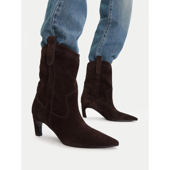 Botki GINO ROSSI EO-ZARA-LT2546 Brązowy - kobiece