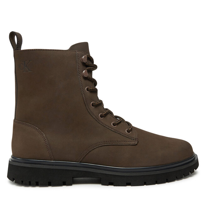Trapery Calvin Klein Jeans Eva Boot Mid Laceup Rebellious YM0YM01071 Brązowy - męskie