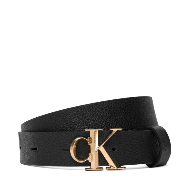 Pasek Damski Calvin Klein Facet Ck Buckle Pebble 25Mm LV04F7060G Czarny -