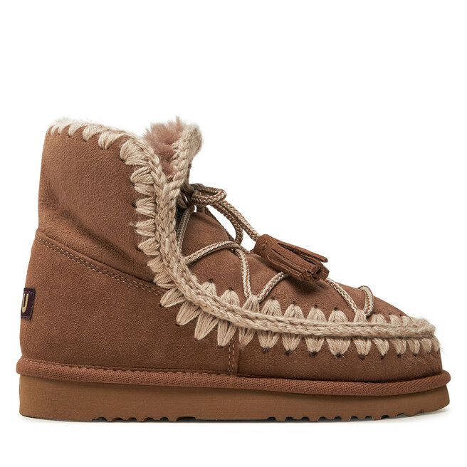 Śniegowce Mou Eskimo Scoubidoo Lace FW101124A Brązowy - kobiece