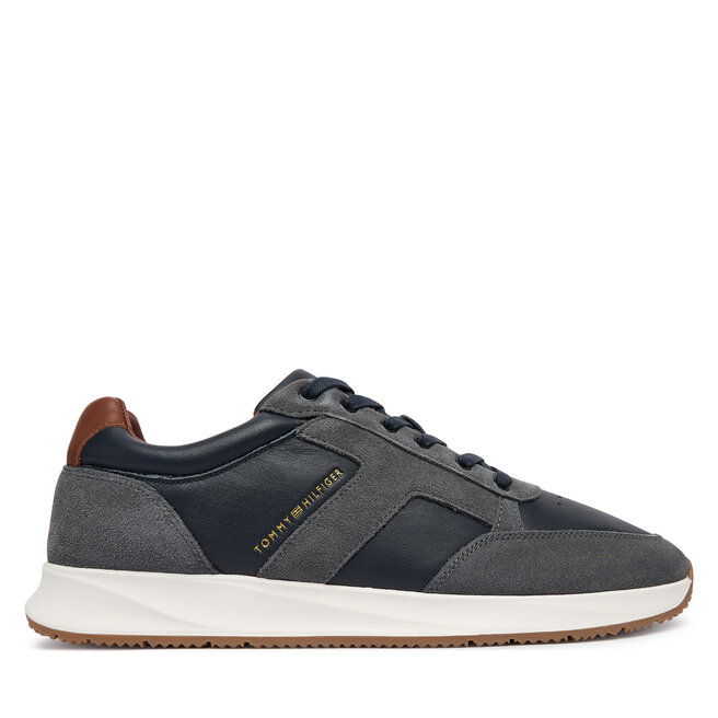 Sneakersy Tommy Hilfiger Elevated Hilfiger Mix Runner FM0FM06084 Granatowy - męskie