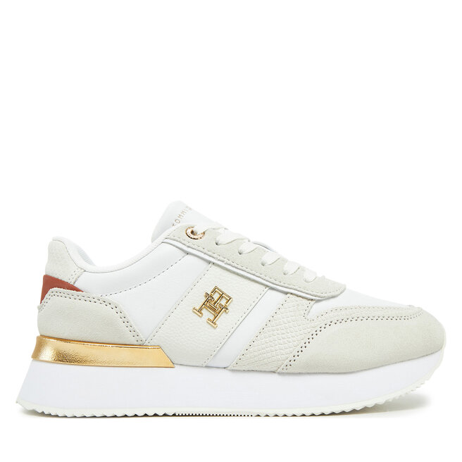 Sneakersy Tommy Hilfiger Th Fashion Runner FW0FW08475 Biały - kobiece