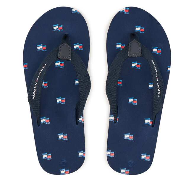 Klapki Tommy Hilfiger T3X8-34409-0058 Niebieski -