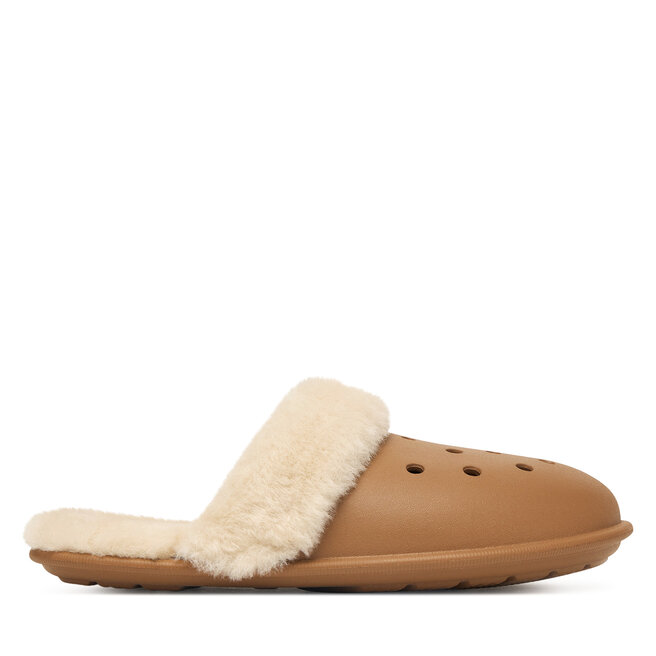 Kapcie Crocs Classic Fuzz Scuff 212143 Brązowy - kobiece