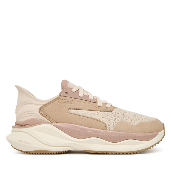 Sneakersy Clarks Clarks Pace. 26184591 Beżowy - kobiece