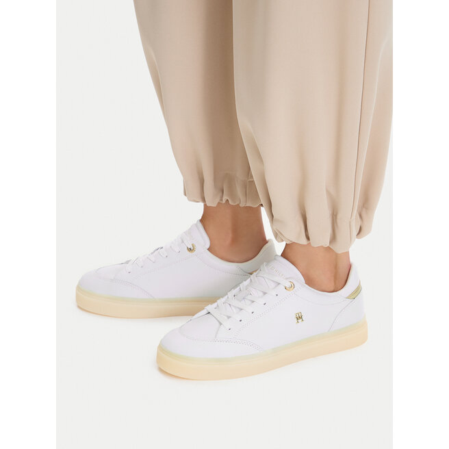 Sneakersy Tommy Hilfiger Chic Elevated FW0FW09400 Biały - kobiece