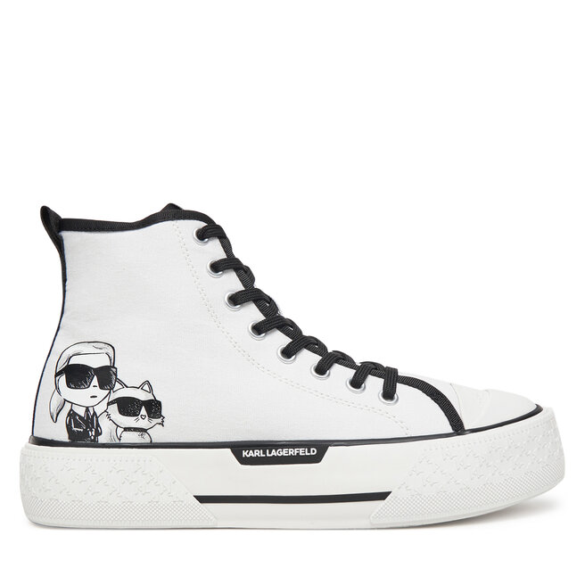 Trampki KARL LAGERFELD KL60654T Biały - kobiece