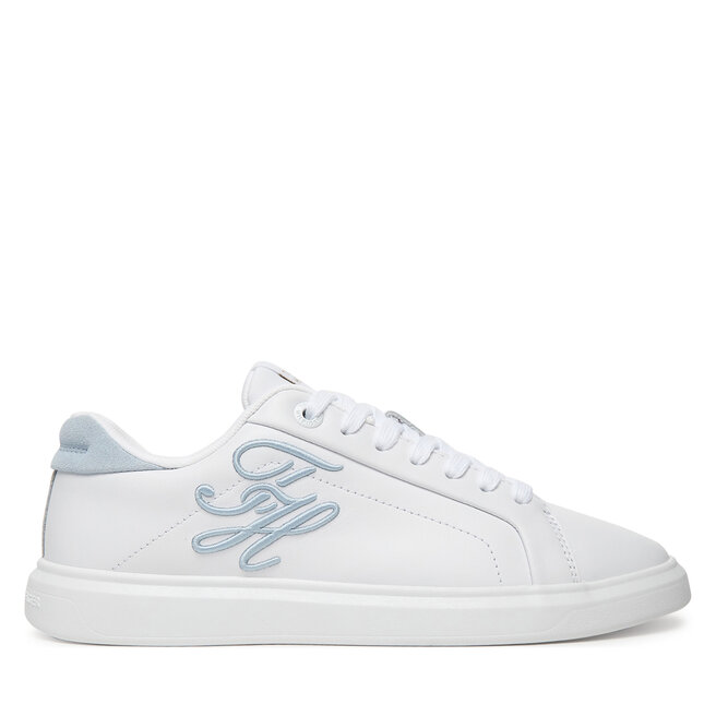 Sneakersy Tommy Hilfiger Th Icon Court Script FW0FW09363 Biały - kobiece