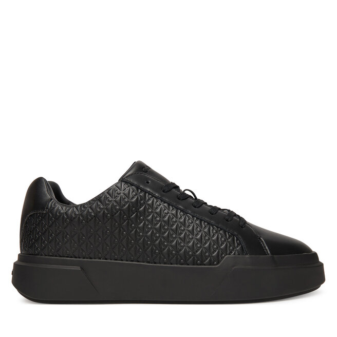 Sneakersy Calvin Klein Chunky Cupsole Laceup Lth Aop YM0YM01383 Czarny - męskie