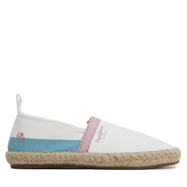 Espadryle Pepe Jeans Tourist Camp G PGS10171 Biały - dziewczęce