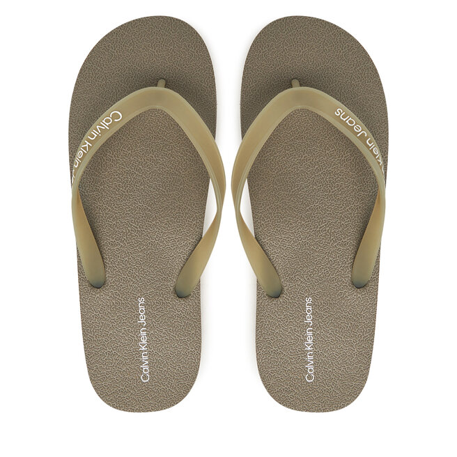 Japonki Calvin Klein Jeans Thong+ Tpu YM0YM01265 Brązowy -