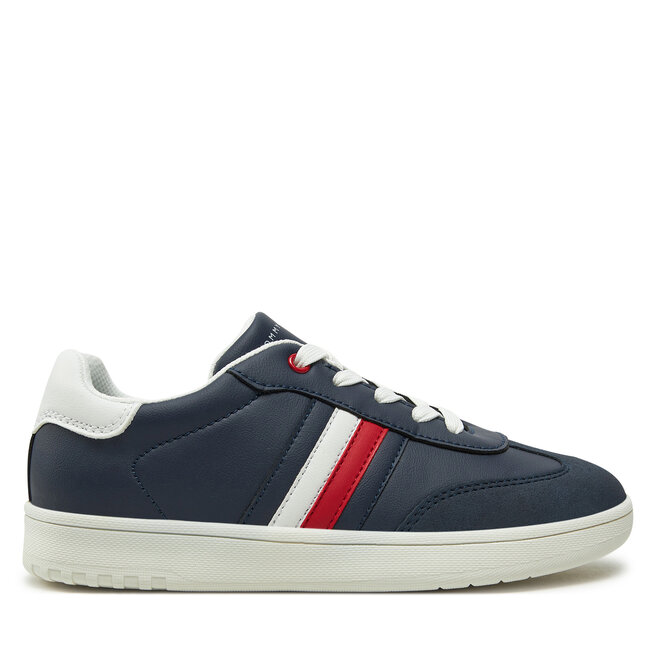 Sneakersy Tommy Hilfiger Stripe Low Cut Lace-Up Sneaker T3X9-33851-1269 S Granatowy - chłopięce