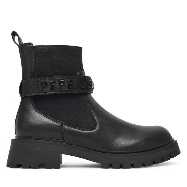 Botki Pepe Jeans Stacy Glow W PLS500026 Czarny - kobiece