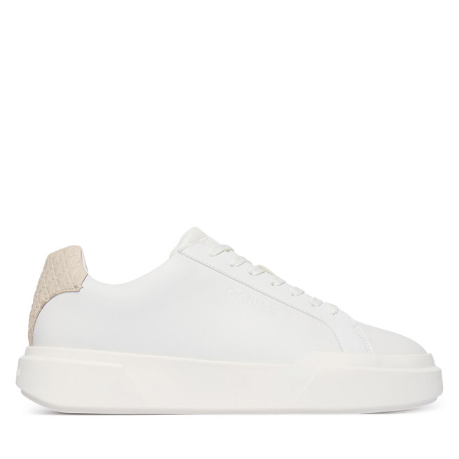 Sneakersy Calvin Klein Chunky Cupsole Laceup Lth Bt Aop HM0HM02070 Biały - męskie