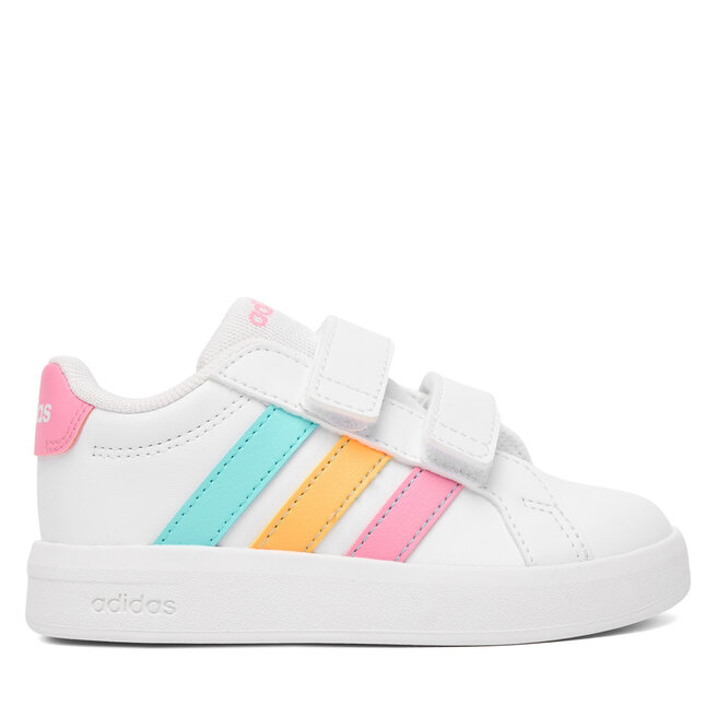 Sneakersy adidas Grand Court 3.0 KI6504 Biały - dziewczęce