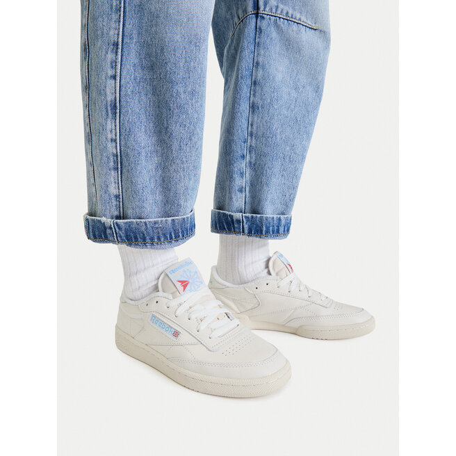 Sneakersy Reebok EO-CLUB C 85 VINTAGE 100007798 Kremowy - kobiece