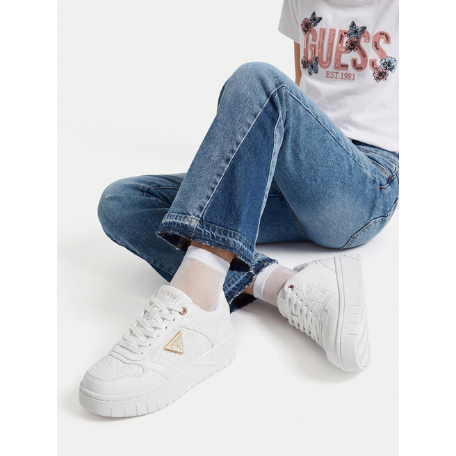 Sneakersy Guess CEOWB-BIC-GG-68-SS Biały - kobiece