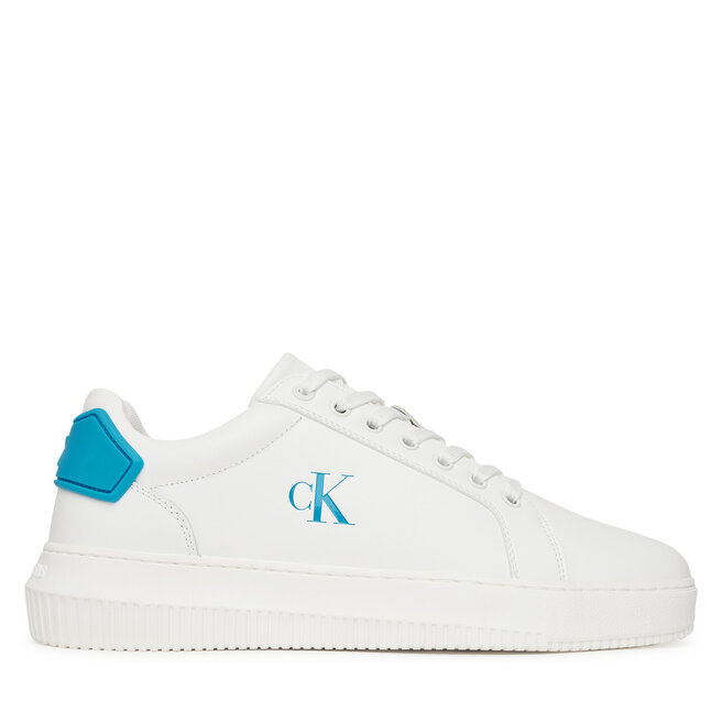 Sneakersy Calvin Klein Jeans Chunky Cupsole Ru Patch Lth YM0YM01296 Biały - męskie