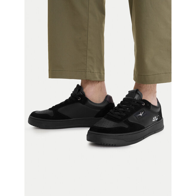 Sneakersy Aeronautica Militare 261SC0235UPL00244 Czarny - męskie