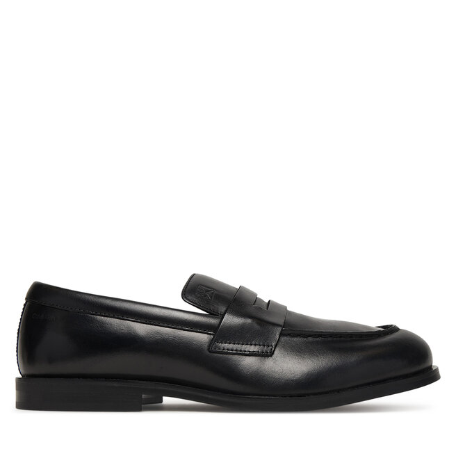 Półbuty Calvin Klein Ess Rubber Penny Loafer Pol Lth HM0HM02025 Czarny - męskie