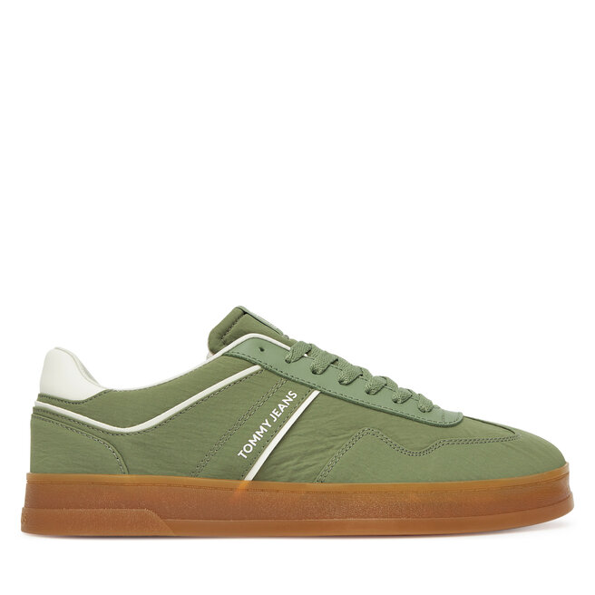 Sneakersy Tommy Jeans The Greenwich Mix Media EM0EM01586 Zielony - męskie