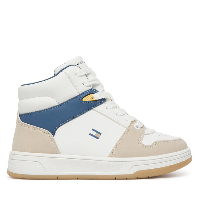 Sneakersy Tommy Hilfiger High Top Lace Up T3X9-34364-1269 M Biały - chłopięce