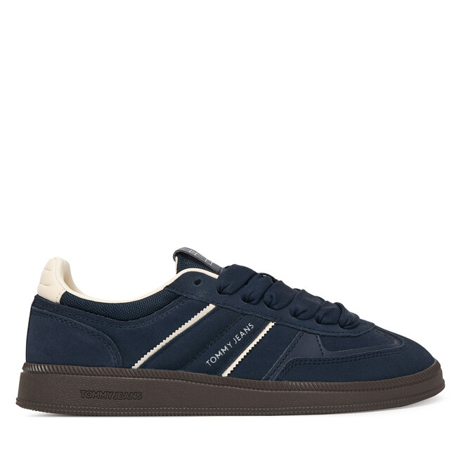 Sneakersy Tommy Jeans The Greenwich Edge Suede EN0EN02924 Granatowy - kobiece