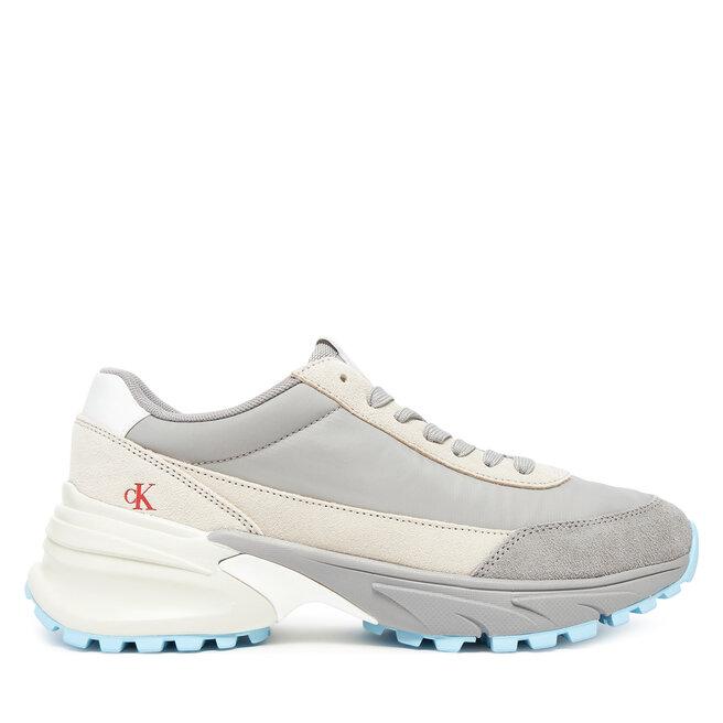Sneakersy Calvin Klein Jeans Hike Runner Mg Nylon Mix YW0YW01852 Szary - kobiece