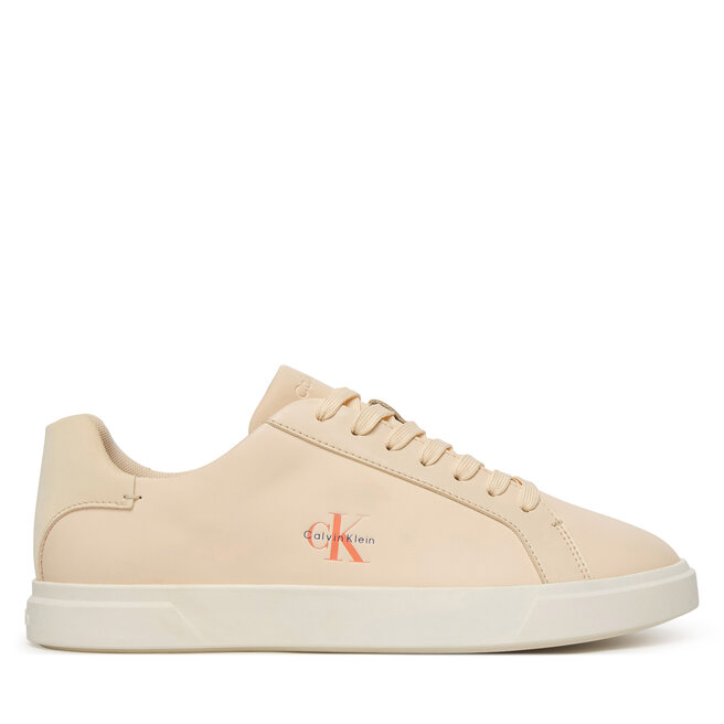 Sneakersy Calvin Klein Low Pro Cups Lth Ml HW0HW03146 Beżowy - kobiece