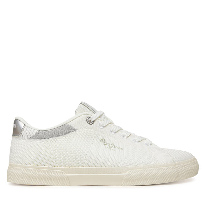 Sneakersy Pepe Jeans Kenton Knit PLS31601 Biały - kobiece