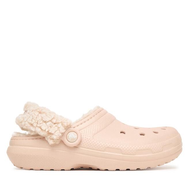 Klapki Crocs Classic Fleece Lined Clog Quartz 211396 Różowy -