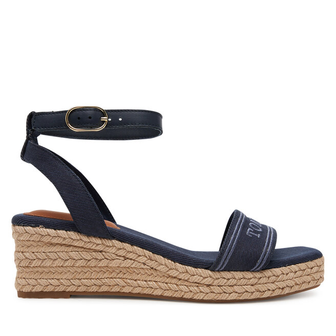 Espadryle Tommy Hilfiger Tommy Hilfiger Espad Mid Wedge FW0FW08805 Granatowy - kobiece