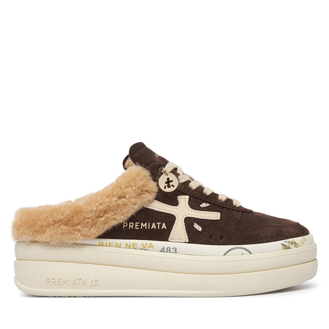 Sneakersy Premiata Micol Var 7851M Brązowy ciemny - kobiece