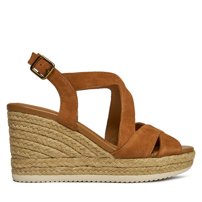 Espadryle Geox D Ponza D35GVC 00021 C6001 Brązowy - kobiece