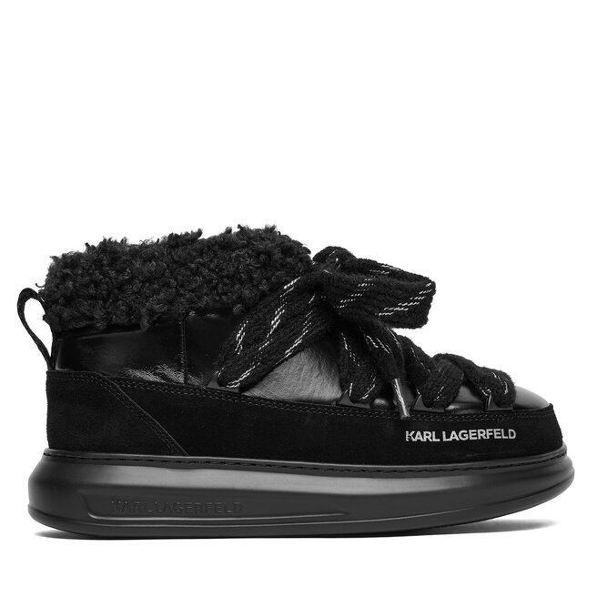 Śniegowce KARL LAGERFELD Kapri Kosi KL44525 Czarny - kobiece