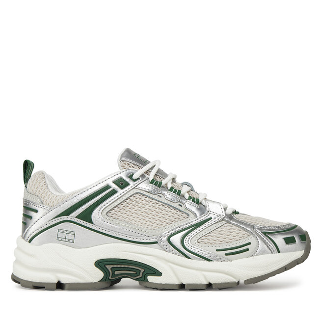 Sneakersy Tommy Jeans Archive'97 Metallic EN0EN02796 Zielony - kobiece