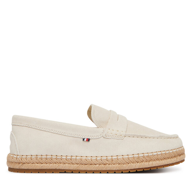Espadryle Tommy Hilfiger Flexible Hilfiger Sde Espadrille FM0FM05794 Écru - męskie