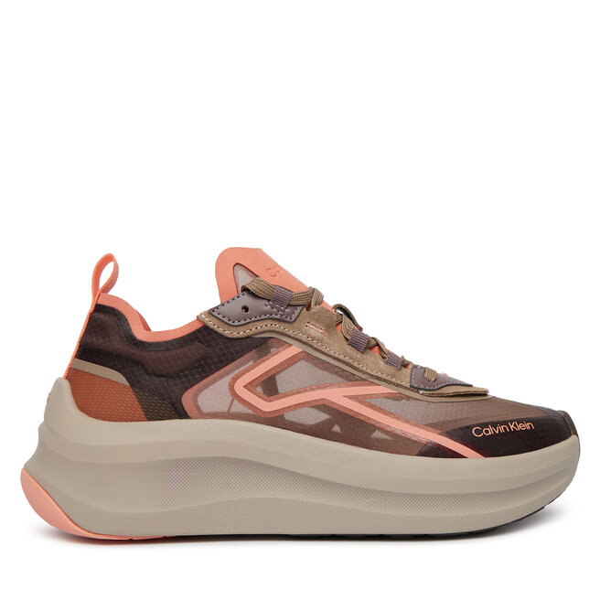 Sneakersy Calvin Klein Chunky Run Ckstripe Lup Tran Rip HW0HW03005 Różowy - kobiece