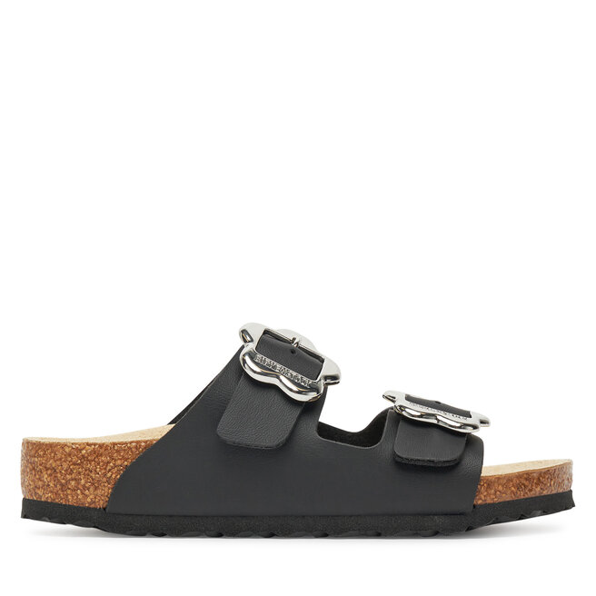 Klapki Birkenstock Arizona Flower Buckle Kids 1029844 S Czarny -