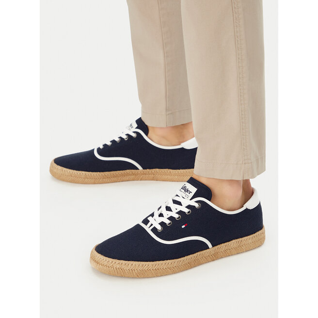 Espadryle Tommy Hilfiger Th Hi Vulc Core Jutte Canvas FM0FM05872 Granatowy - męskie