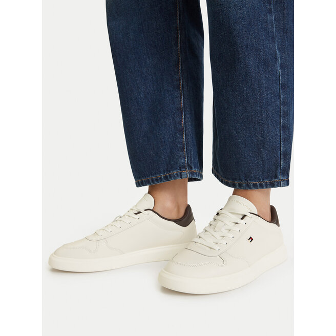 Sneakersy Tommy Hilfiger Icon Court Light FW0FW09601 Biały - kobiece