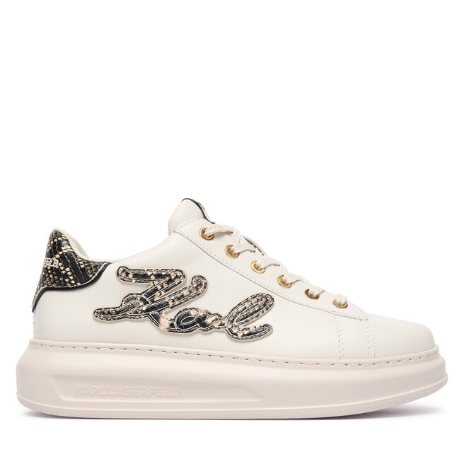 Sneakersy KARL LAGERFELD Kapri Embro KL62517P Biały - kobiece
