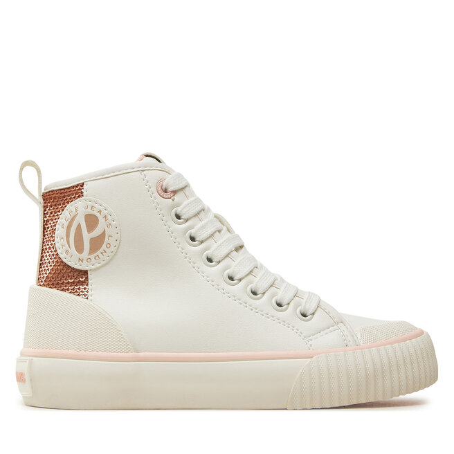 Trampki Pepe Jeans Ottis Young G PGS30608 Biały - dziewczęce