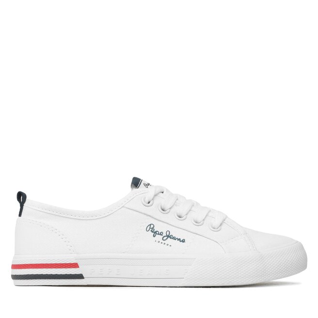 Tenisówki Pepe Jeans Brady Basic Boy PBS30549 Biały - chłopięce