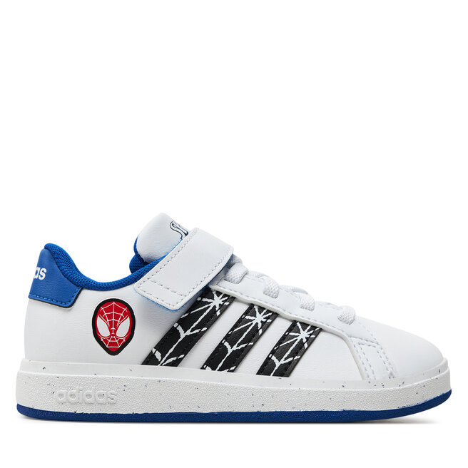 Sneakersy adidas Grand Court Spider-Man El K IF0925 Biały - chłopięce