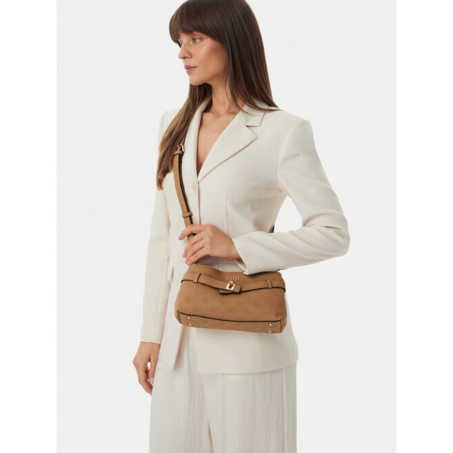 Torebka Guess Ella Logo Mini HWPD97 46730 Beżowy ciemny -