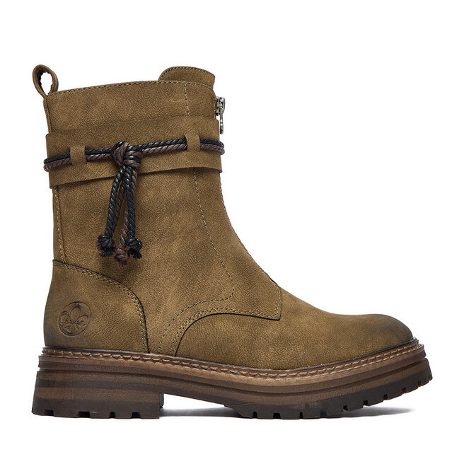 Botki Rieker CEO-93068-54 Khaki - kobiece