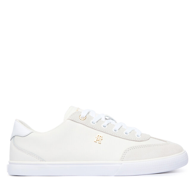 Sneakersy Tommy Hilfiger Th Chic Low Vulc FW0FW09391 Kremowy - kobiece